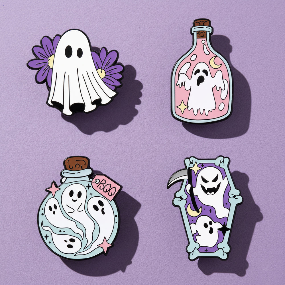 Collection Pin's Fantômes Kawaii - Des Esprits Adorables à Adopter