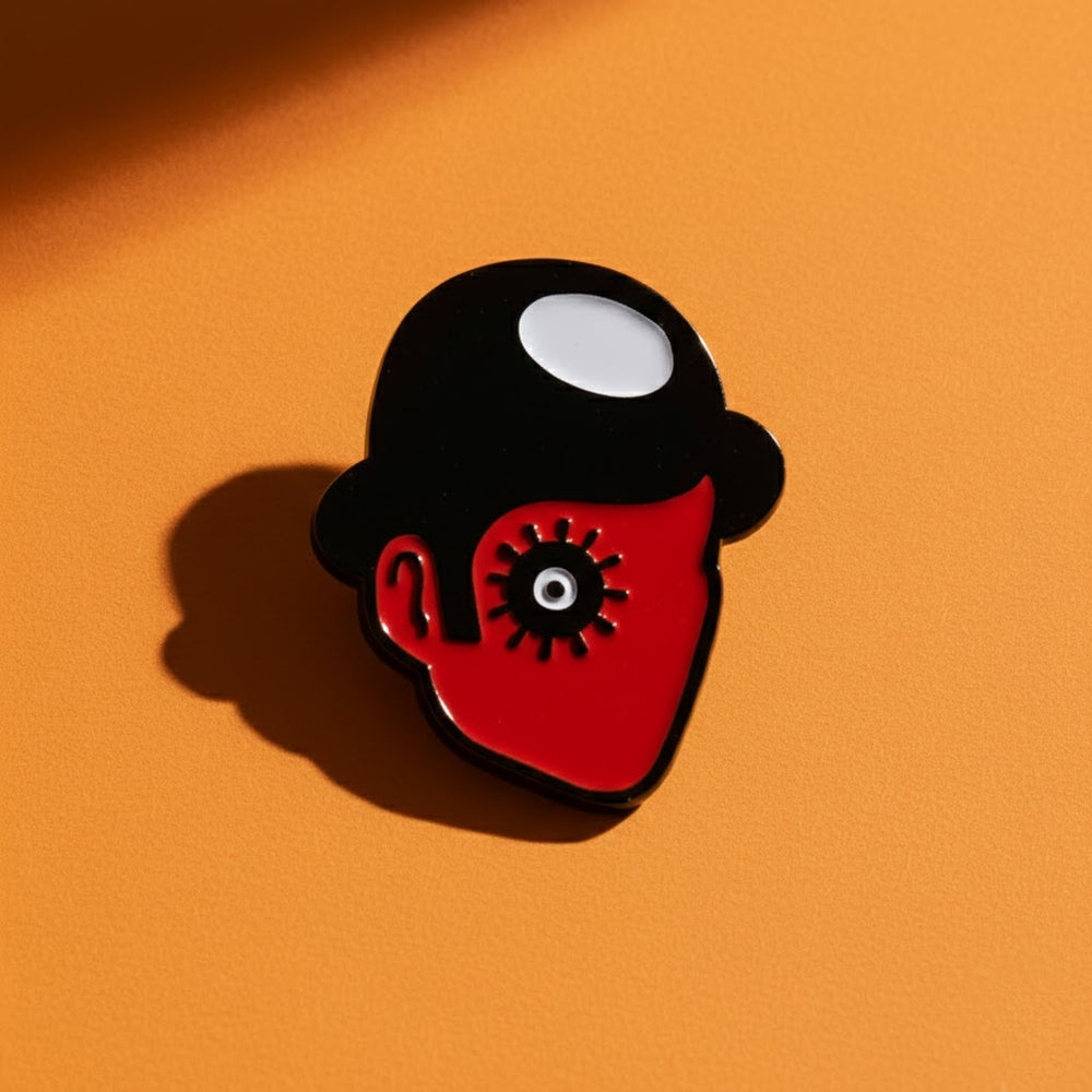 Pin's Émail Orange Mécanique Alex DeLarge Film Culte Kubrick - Moloko Plus Droog