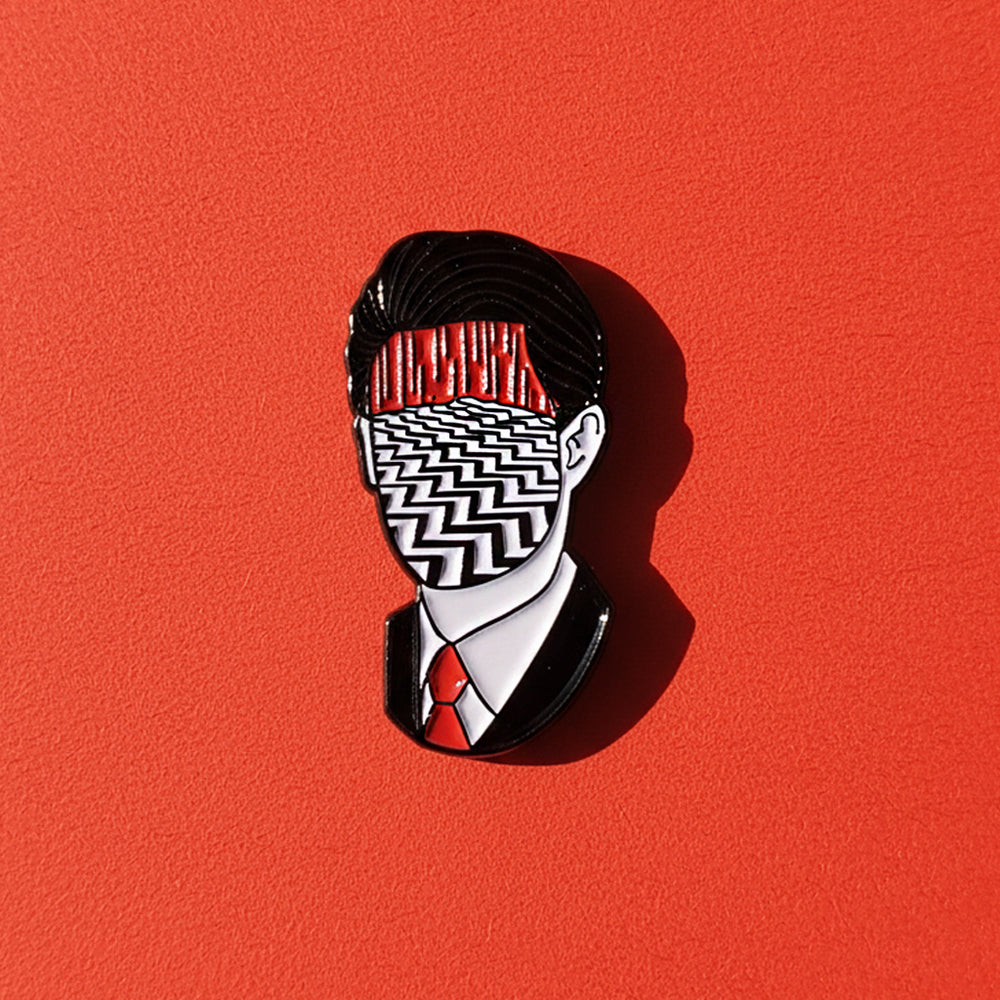 Pin's Émail Twin Peaks Agent Cooper Rêve Chambre Rouge Sol Chevron David Lynch