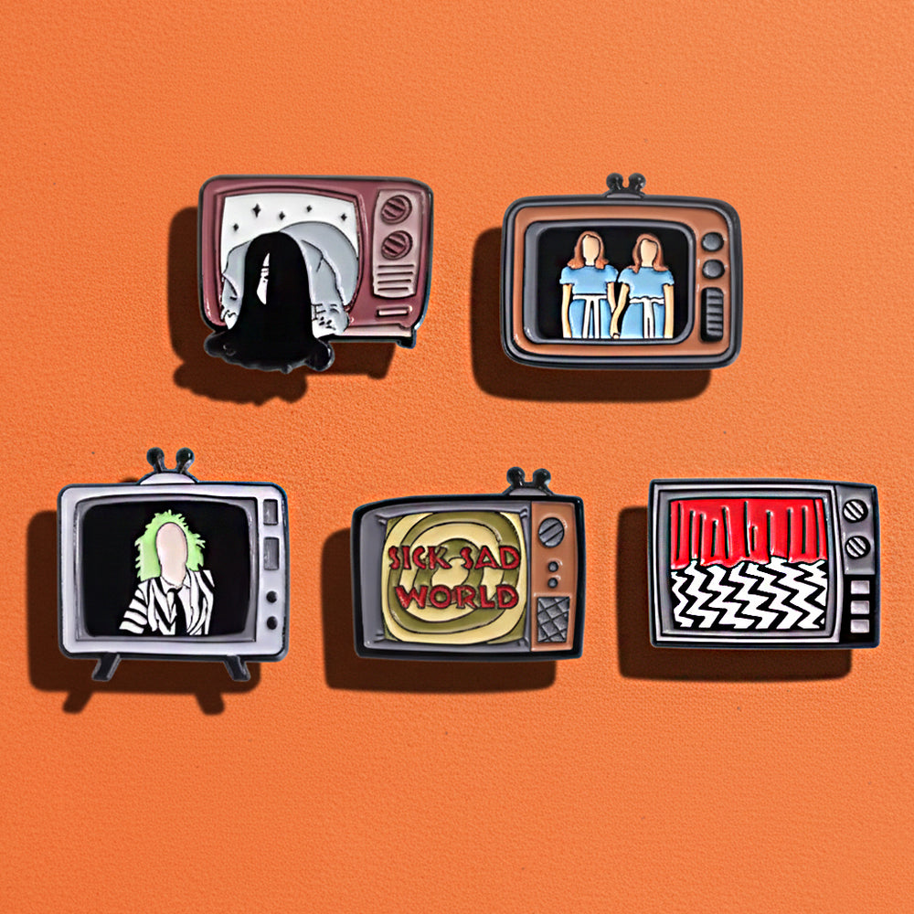 Lot de 5 Pins Vintage TV Cultes Horreur film vintage 80s 90s