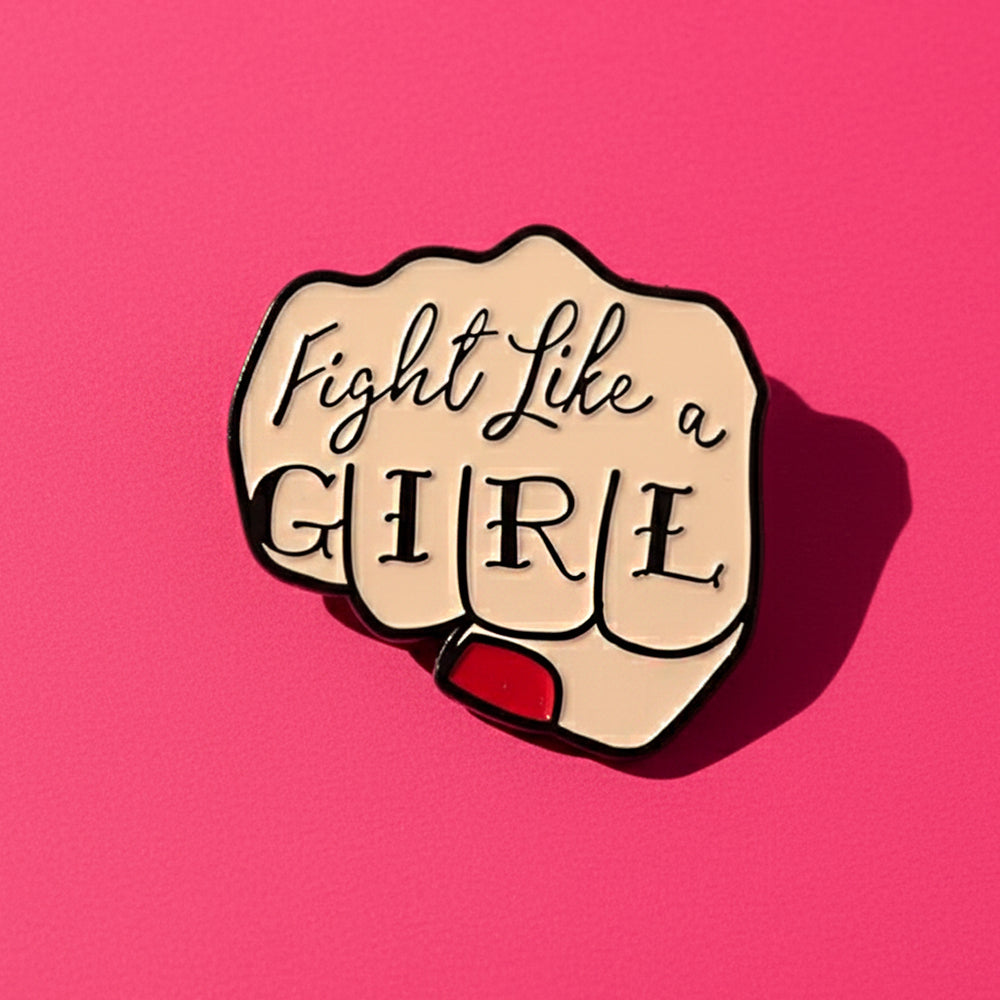 Pins Feministe et Original "Fight Like A Girl" Pins Feminisme Girl Power