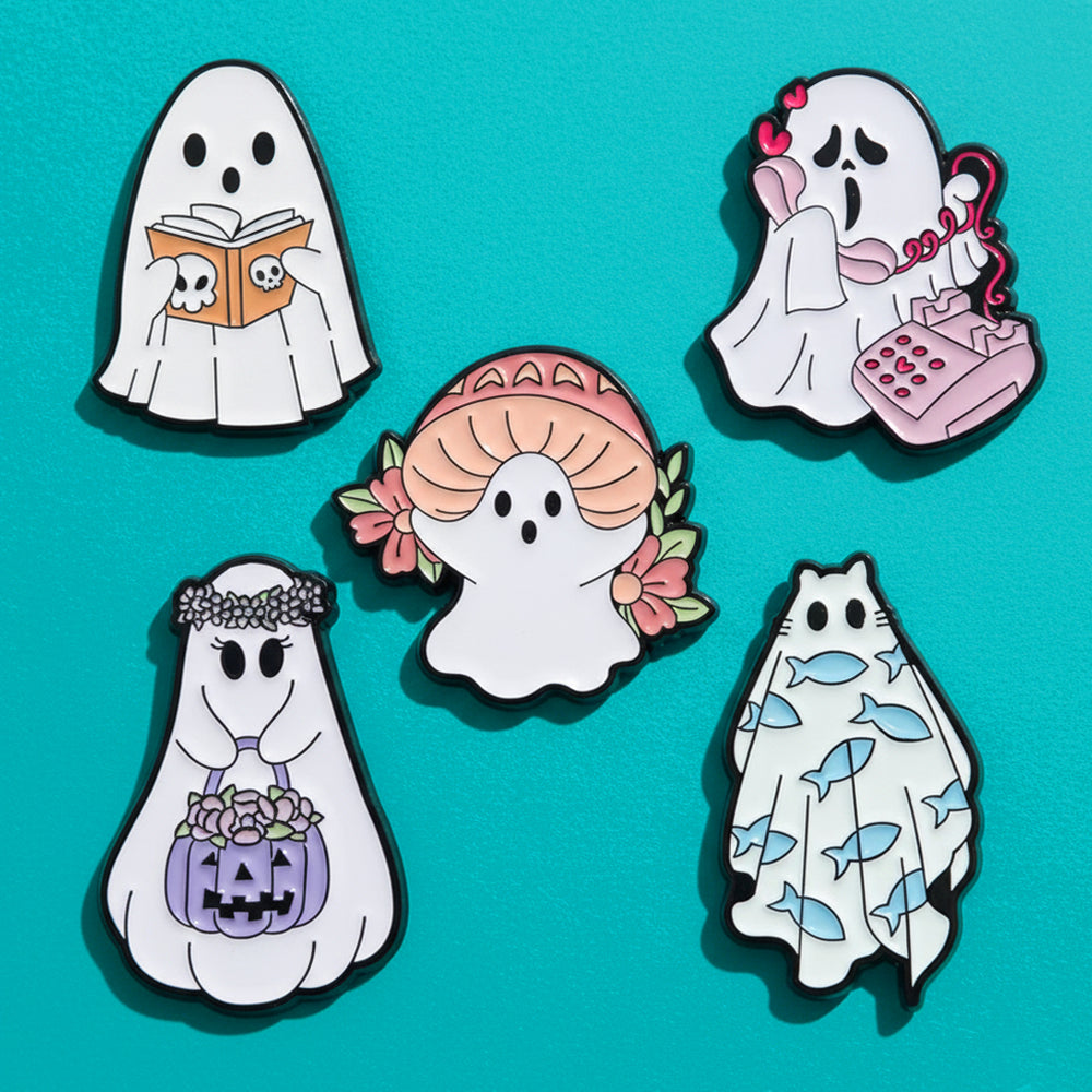 Pins Fantômes Mignons : Broches Kawaii Humour