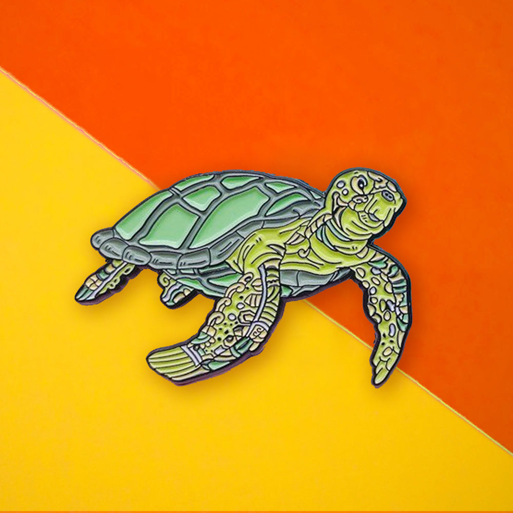 Adorable pins original et pas cher - Pins tortue bleue style cartoon