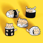 Pins Chat Sushis Pins Original Emaillé Badge Broches