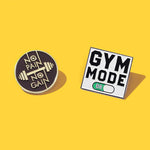 Pin's message original et stylé "No Pain No Gain" Persévérance Gym Sport Fitness Challenge