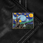 Pins Tableau Nuit étoilée de Van Gogh - Pins Oeuvre d'Art Original Pas Cher