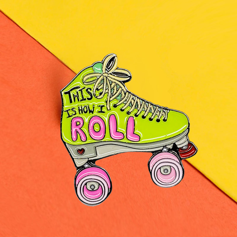 Pins Vintage Années 80-90 - Pin's original Rollers Patins à Roulettes - Pin's 80s Mode