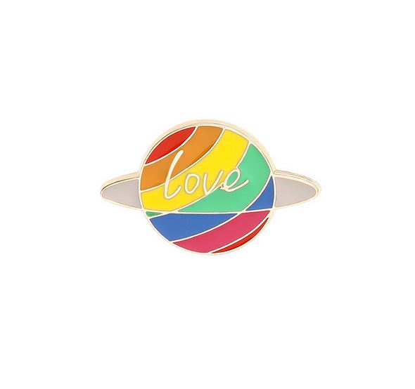 Pin's arc-en-ciel - L'Amour Gagne Toujours - Gay Pride LGBT Drapeau Insignes Gay