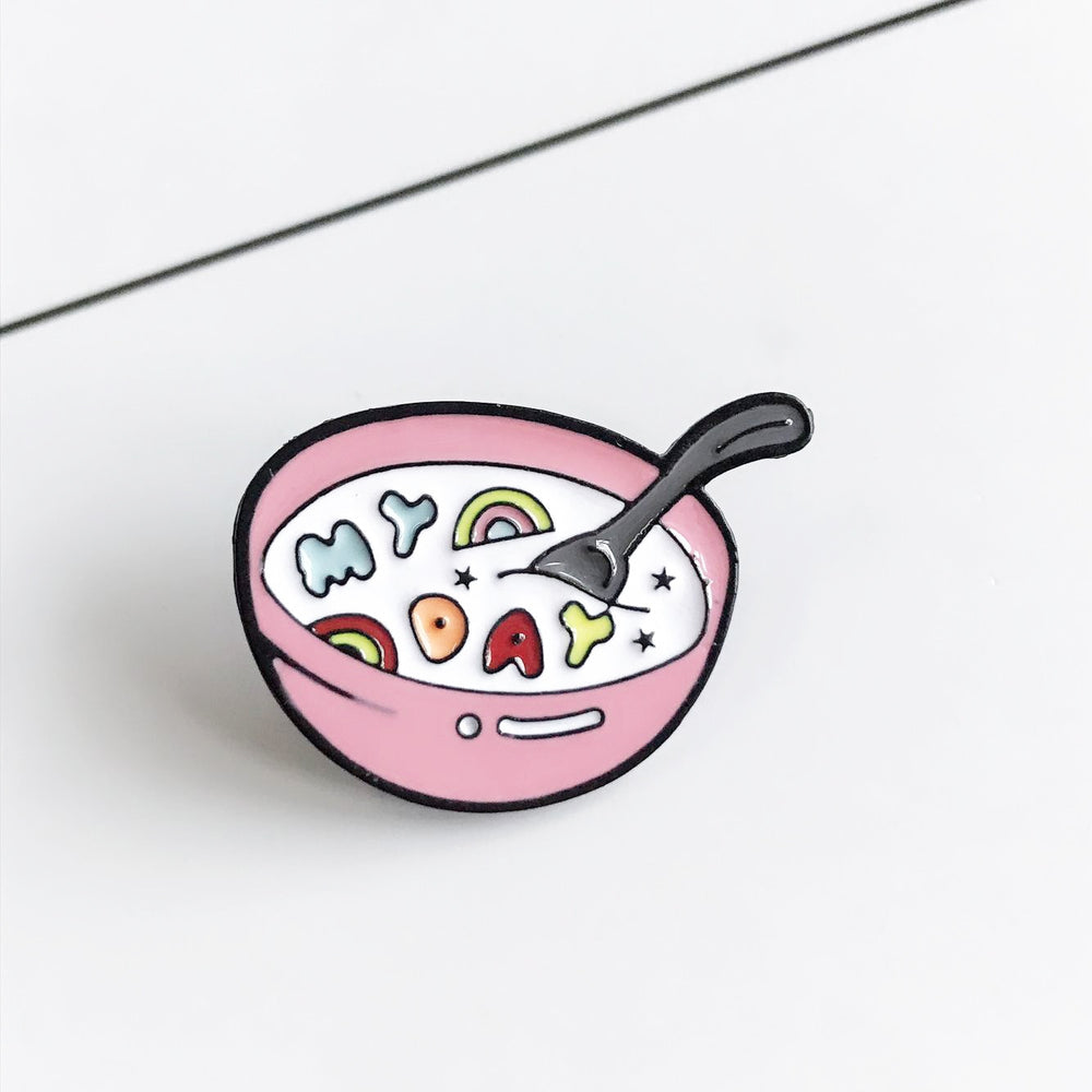 Pins Kawaii - Pins Bol de Céréal Message "My Day" - Pins Tendance Original et pas Cher