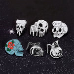 Pins Tête De Mort - Pins Original Cartoon - Pins pas cher Tendance Crâne Et Cristaux