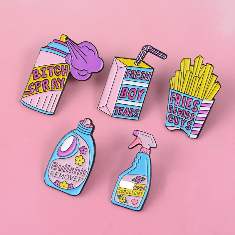 Collection de Pin's Féministes - Pins Message - Girl Power !