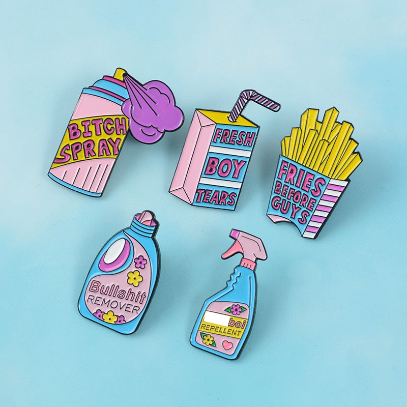 Collection de Pin's Féministes - Pins Message - Girl Power !