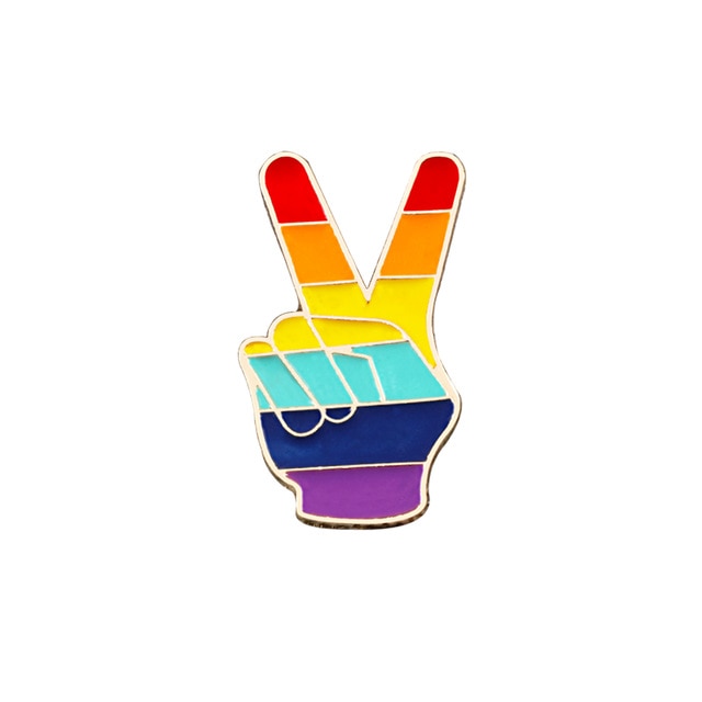 Pin's originaux LGBT Arc-en-ciel - Drapeau Coeur Et insignes Insigne Gay Pride