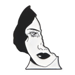 Pins couple de squelette - Pins Tête de Mort et moitié Femme Pins Punk Romantique Gothique