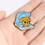 Pins Chien dans boite à Pizza - Pins Kawaii Mignon - Pins Tendance pas cher