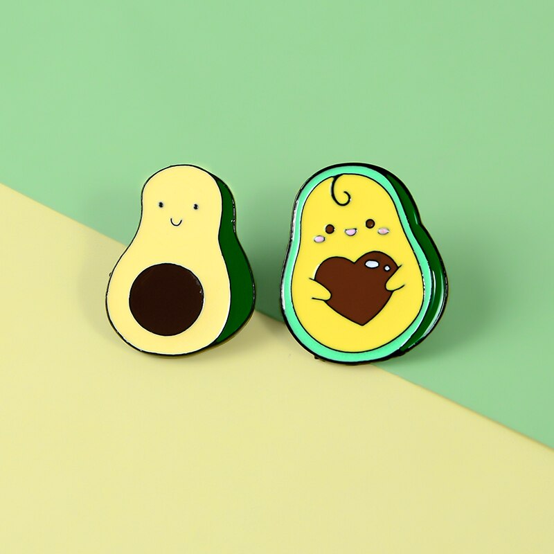 Pins Avocat original - Pins Mignon avocat et son noyau -Broche tendance
