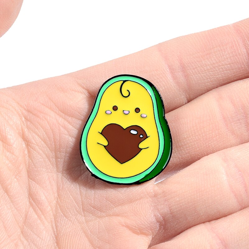 Pins Avocat original - Pins Mignon avocat et son noyau -Broche tendance