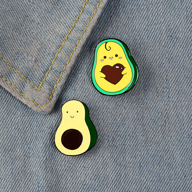 Pins Avocat original - Pins Mignon avocat et son noyau -Broche tendance