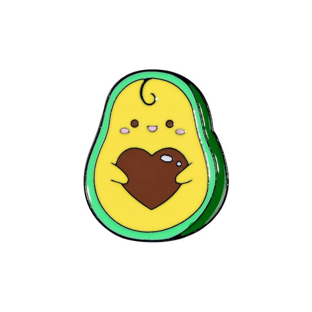 Pins Avocat original - Pins Mignon avocat et son noyau -Broche tendance