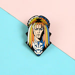 Pins Rock Vintage Rockeur crinière arc en ciel 80s