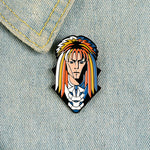 Pins Rock Vintage Rockeur crinière arc en ciel 80s