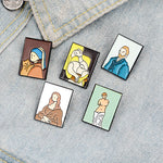 Pins Original Oeuvre d'Art - Pins Mode Tendance Van Gogh, Mona Lisa, Venus, Vermeer, Picasso etc