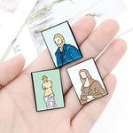 Pins Original Oeuvre d'Art - Pins Mode Tendance Van Gogh, Mona Lisa, Venus, Vermeer, Picasso etc