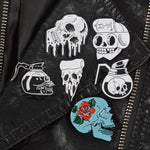 Pins Tête De Mort - Pins Original Cartoon - Pins pas cher Tendance Crâne Et Cristaux