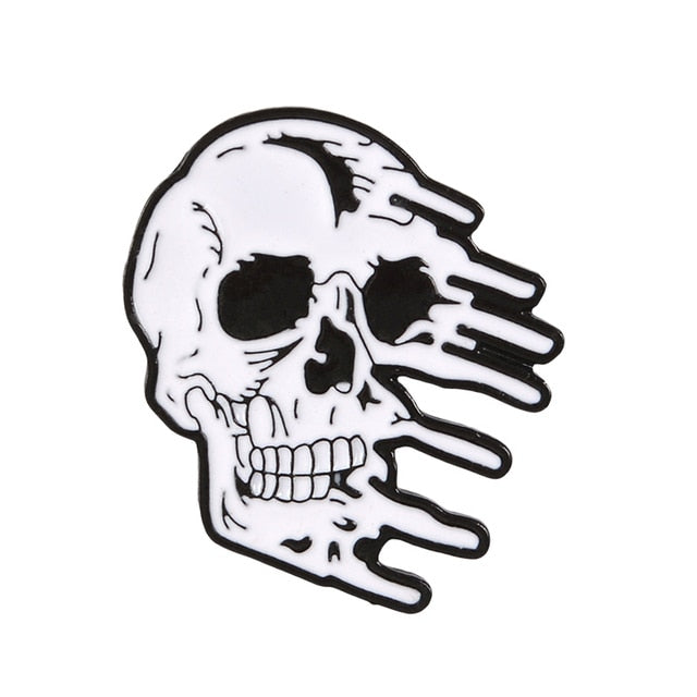 Pins Tête De Mort - Pins Original Cartoon - Pins pas cher Tendance Crâne Et Cristaux