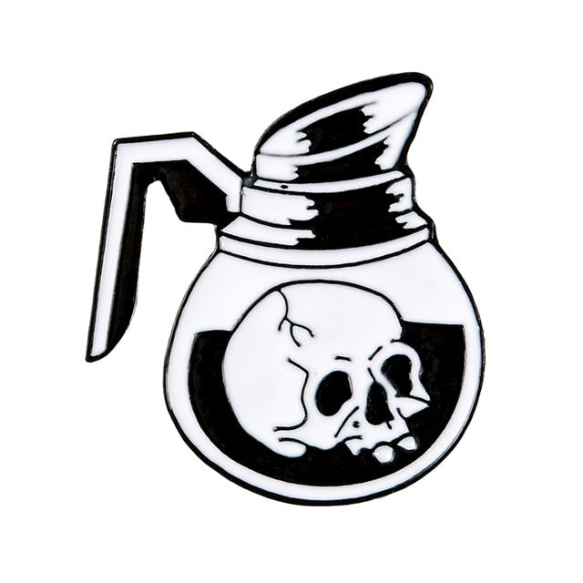 Pins Tête De Mort - Pins Original Cartoon - Pins pas cher Tendance Crâne Et Cristaux