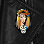 Pins Rock Vintage Rockeur crinière arc en ciel 80s