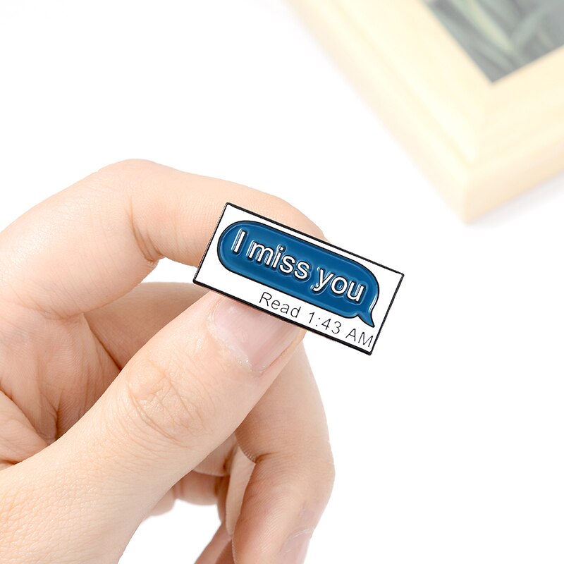 Pins Message Pin's citation I Miss You Pins Tu me manques