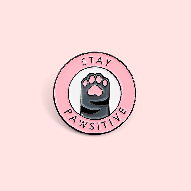 Pins original Pins Patte de Chat avec Message Ultra Cool