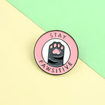 Pins original Pins Patte de Chat avec Message Ultra Cool