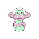 Pin's Chat kawaii Broches Chat Kawaii mignons Alien