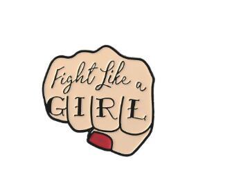 Pins Feministe et Original "Fight Like A Girl" Pins Feminisme Girl Power