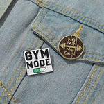 Pin's message original et stylé "No Pain No Gain" Persévérance Gym Sport Fitness Challenge