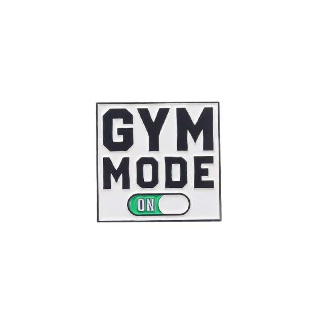 Pin's message original et stylé "No Pain No Gain" Persévérance Gym Sport Fitness Challenge