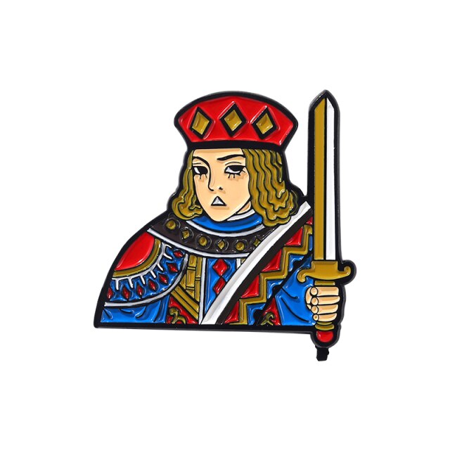 Pins Vintage Roi, Reine, Valet - Pins Original créatifs artistique