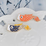 Pins Poisson japonais Koi Broche en émail poisson